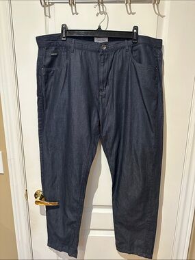 Calvin Klein Dark Wash Cotton Pants 40x32 Straight Leg Men’s